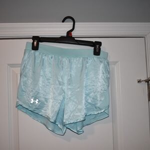 under armor light blue polyester shorts